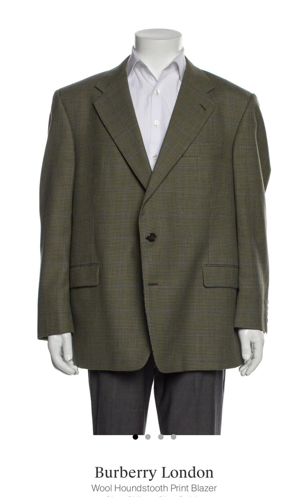 Burberry Mens Houndstooth Blazer Great Condition Coat Sports Coat Jacket XL