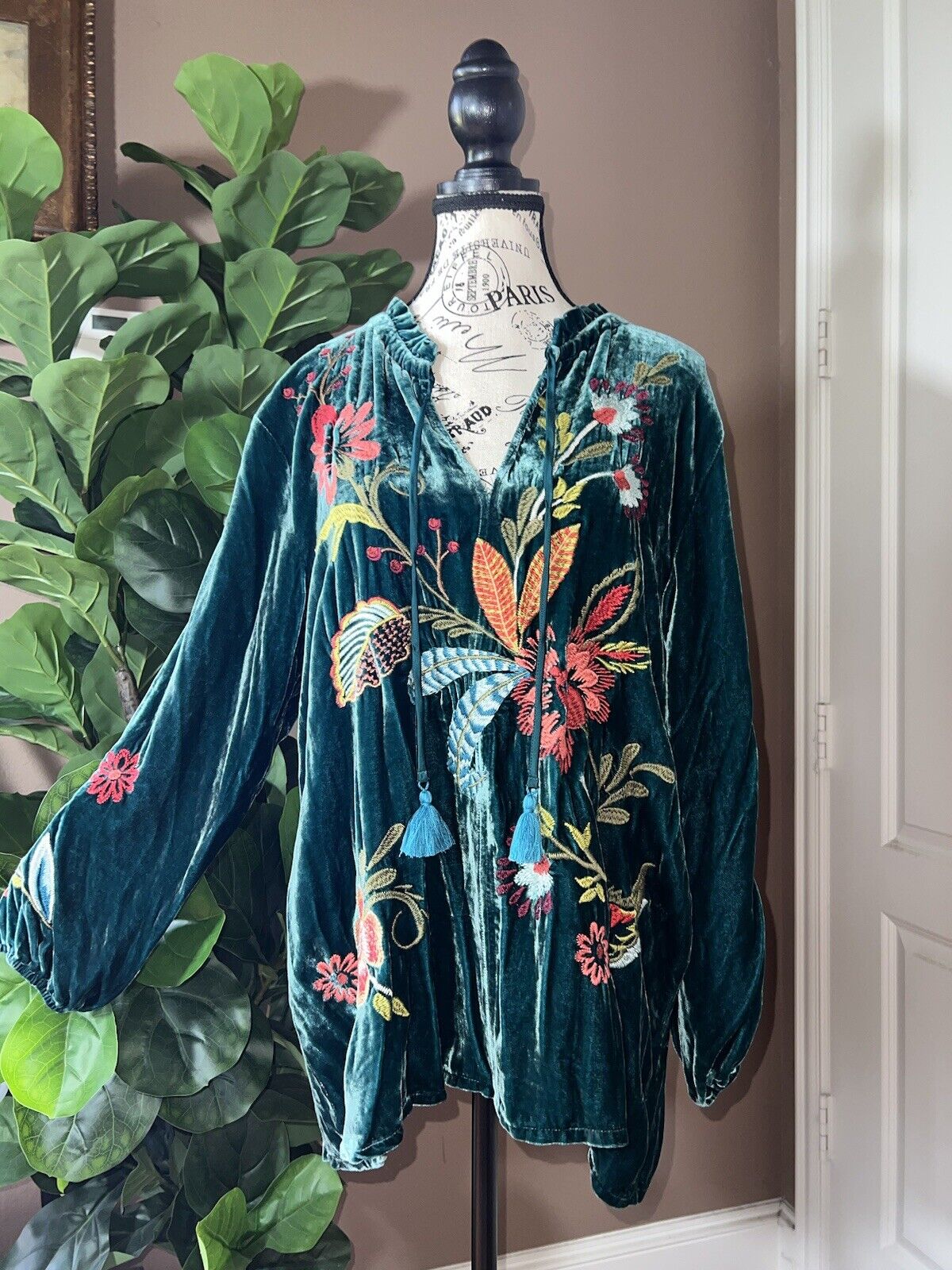 Johnny Was Top Blouse Tunic NWT L shops