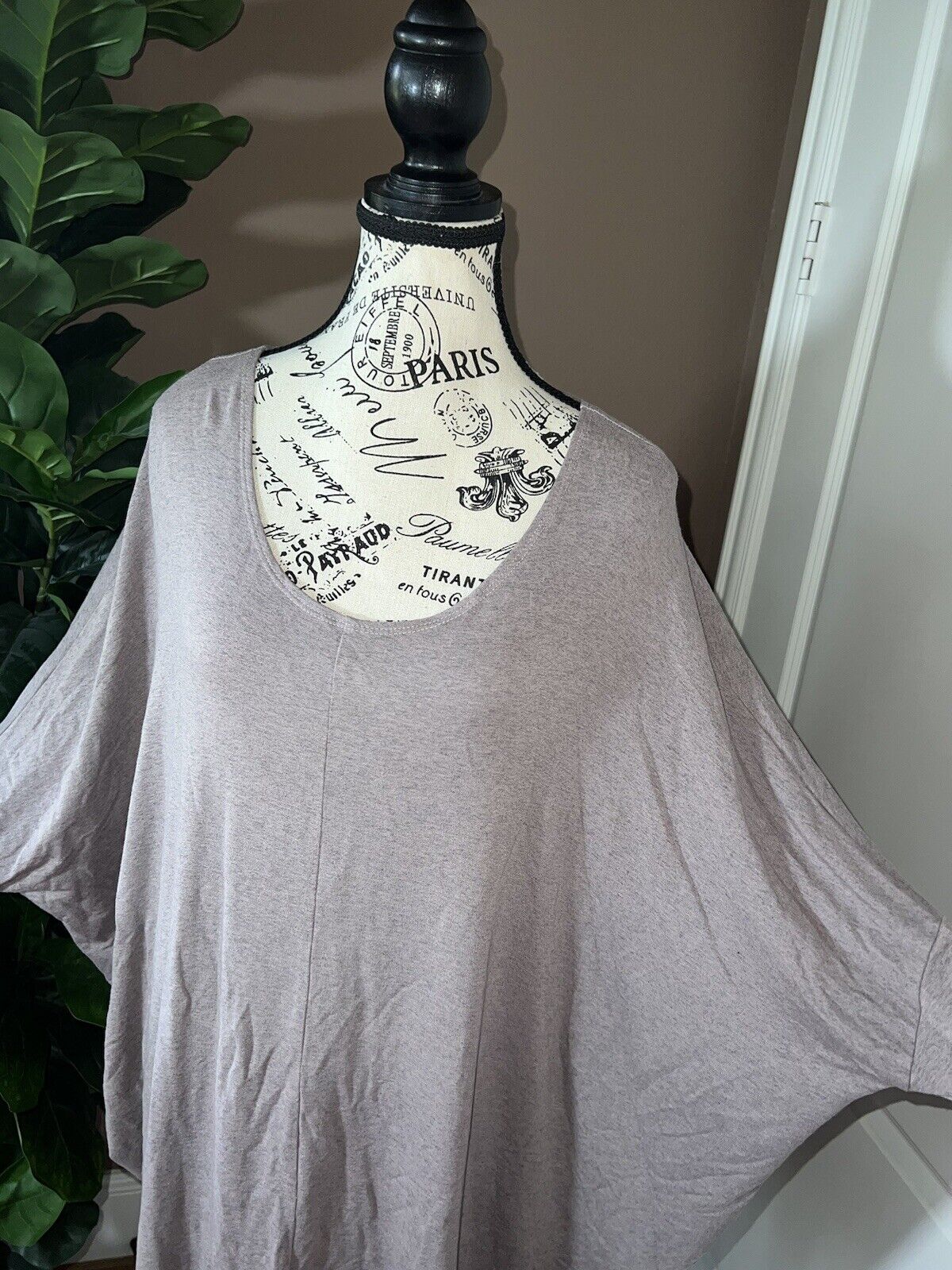 Bryn Walker Lavender Grey Dolman Sleeve Tunic Top M Medium  MSRP $178