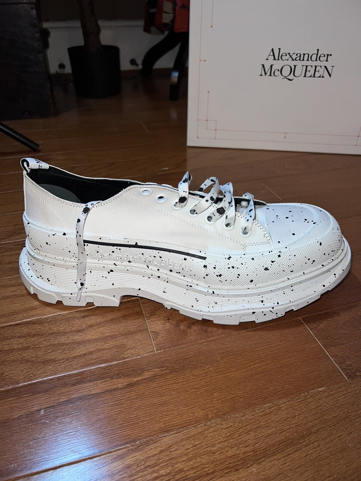 Alexander McQueen Tread Slick Speckled Sneakers  Retail $720 sz 49 US 16 4 Alexander McQueen