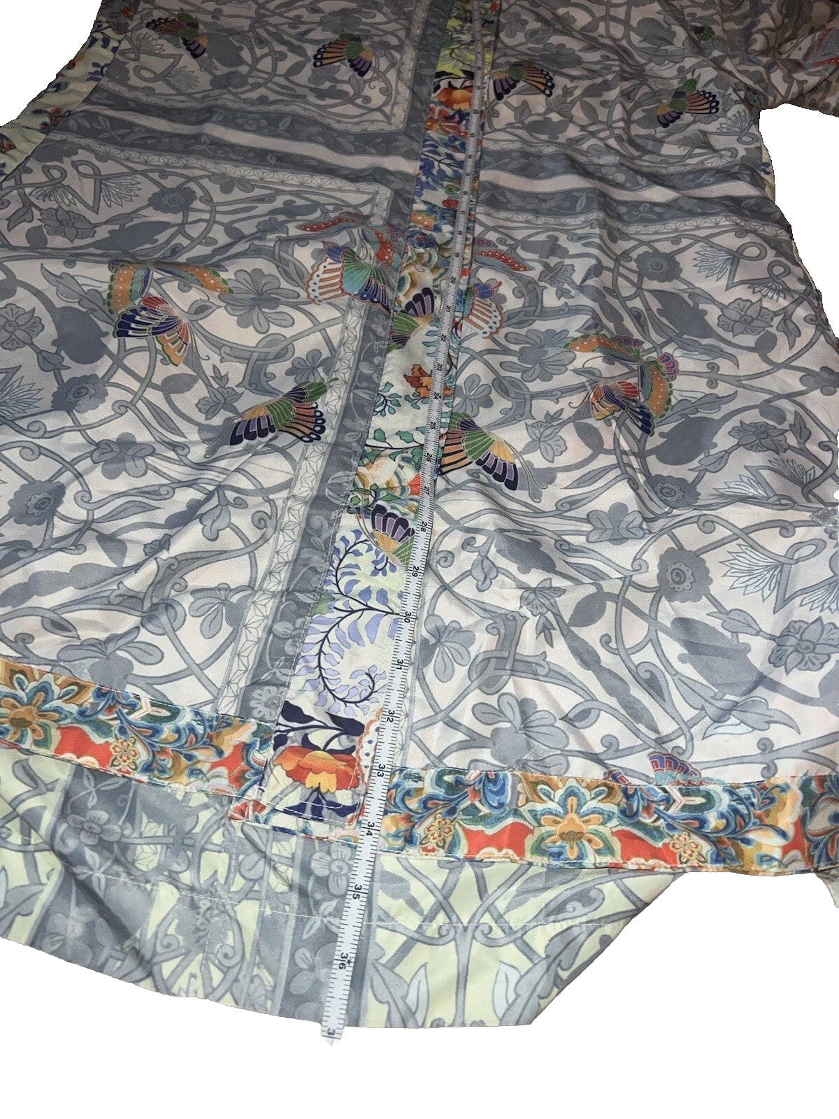 Johnny Was Reversible Raincoat Sz M Medium Rain Jacket Coat Wrap Kimono Johnny Was