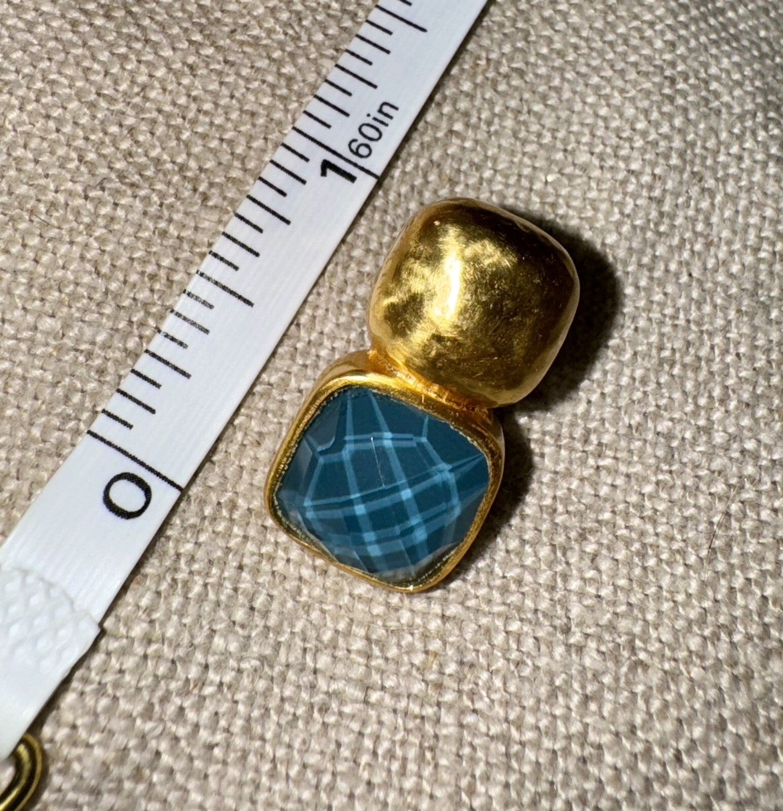 Julie Vos Iridescent Peacock Blue Crystal 24k Gold Plated Earrings Julie Vos