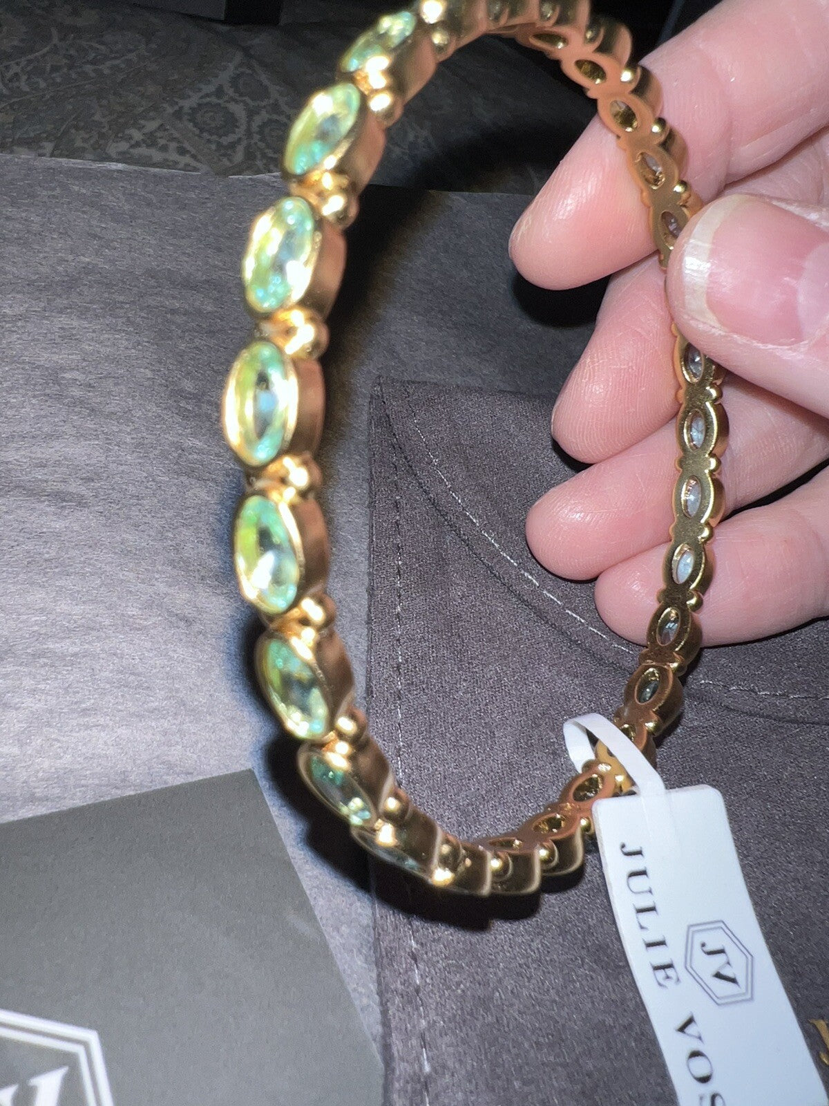 Julie Vos Mykonos Bahamian Blue Bangle Bracelet Sz M Julie Vos