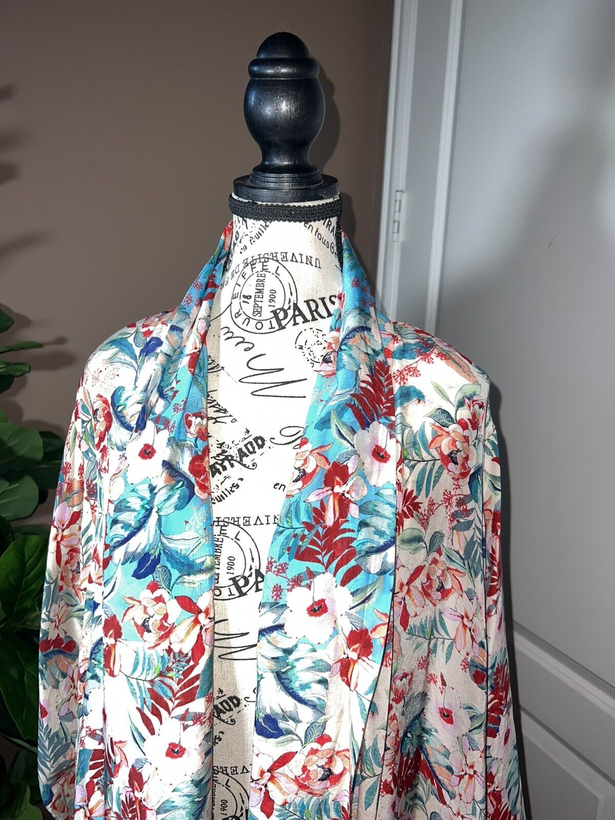 Johnny Was Silky Kimono Gorgeous Flowy & Elegant Sz XL 1X 1XL