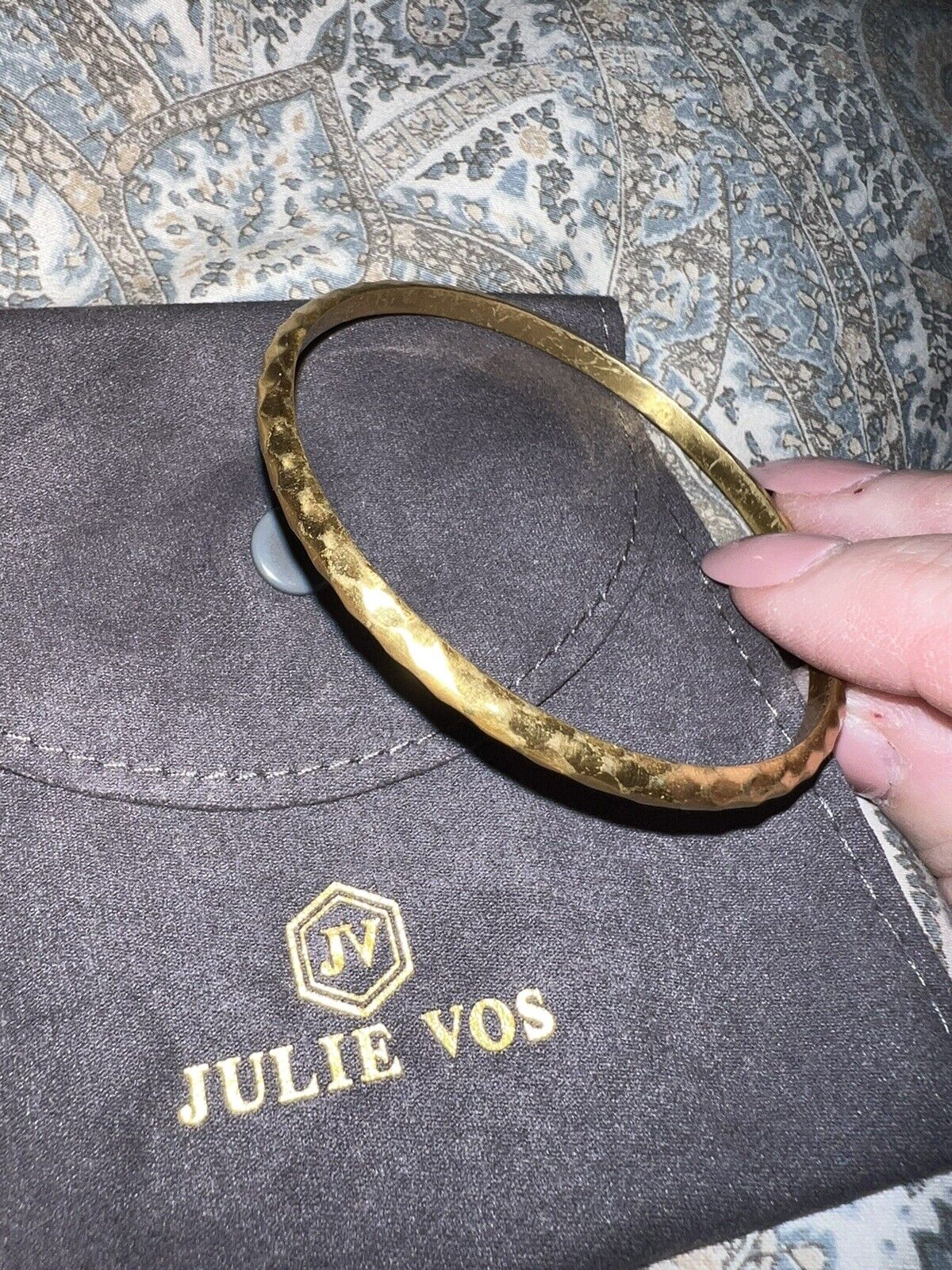 Julie Vos Bangle Stacking Bracelet 24k Gold Plated Lovely When Stacked