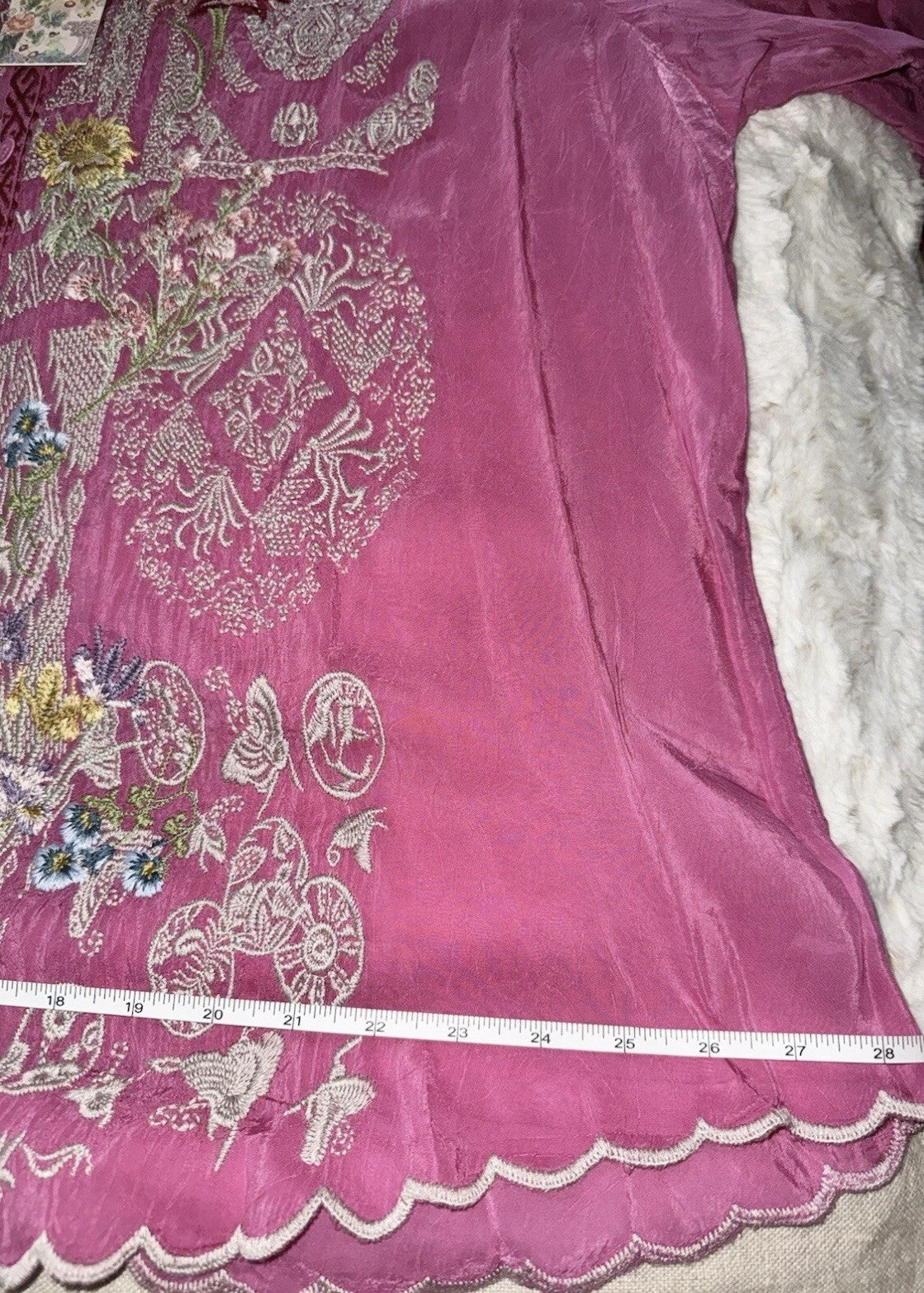 Johnny Was XXL Pink Tunic Top Pink Button Up Blouse Shirt Embroidered Shirt Johnny Was