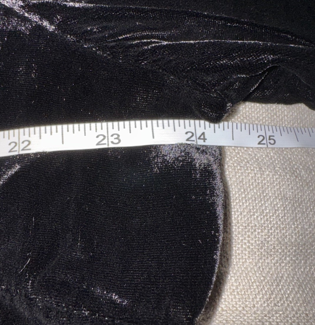 Johnny Was XL Black Velvet Shift Mini Dress Floral Tunic Kimono Sleeves BOHO Johnny Was