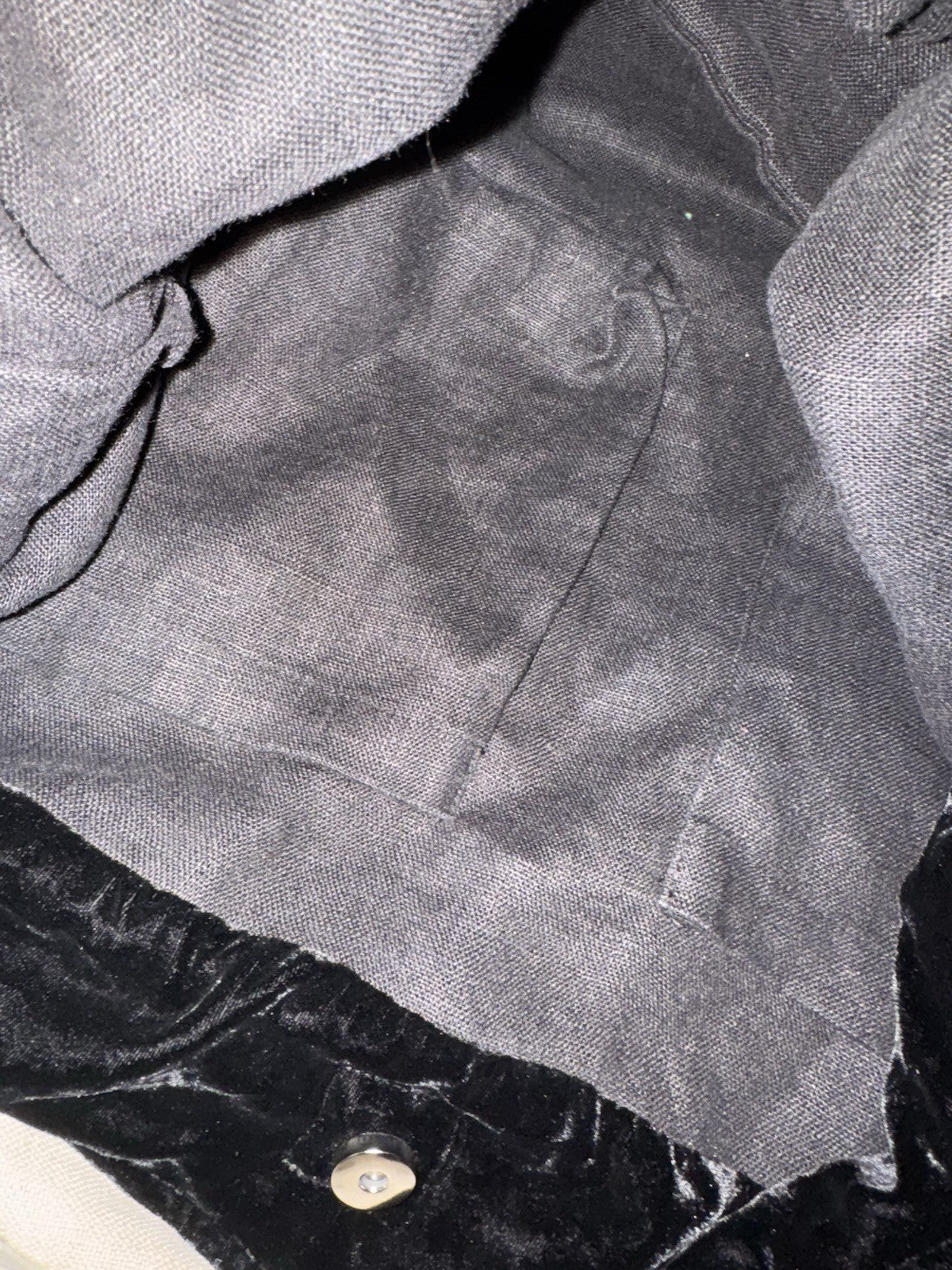 Johnny Was Large Black Velvet & Sequin Hobo Bag Tote Purse Embroidered Crossbody Johnny Was