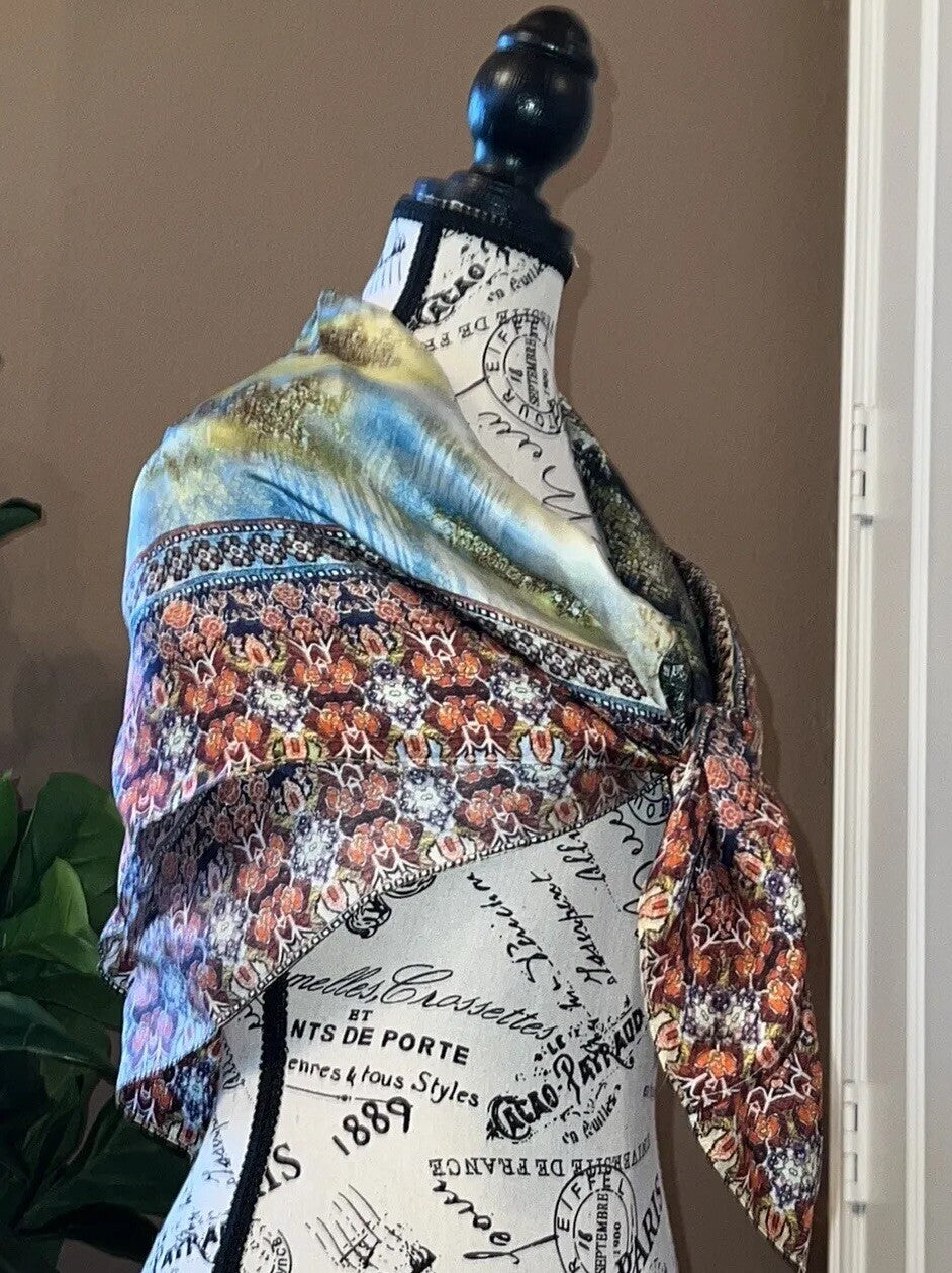 Johnny Was Silk Scarf Beautiful Condition Johnny Was