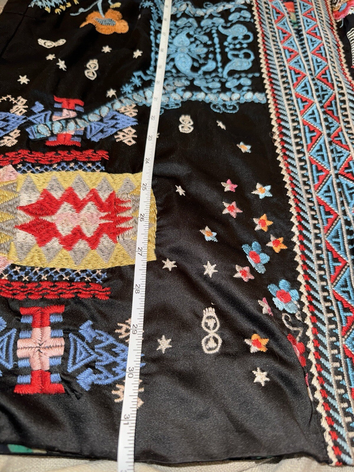 Johnny Was XL 1X Reversible KIMONO Jacket Coat Wrap Duster Embroidery STUNNING Johnny Was