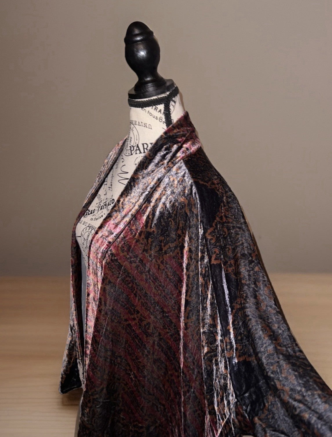 Johnny Was Black & Red Velvet Sz 3X 3XL Kimono Wrap Gorgeous Colors Johnny Was