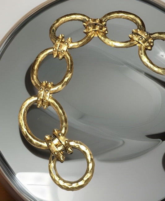 Julie Vos SoHo 8.5” Toggle Link Bracelet 24k Gold Plated Julie Vos