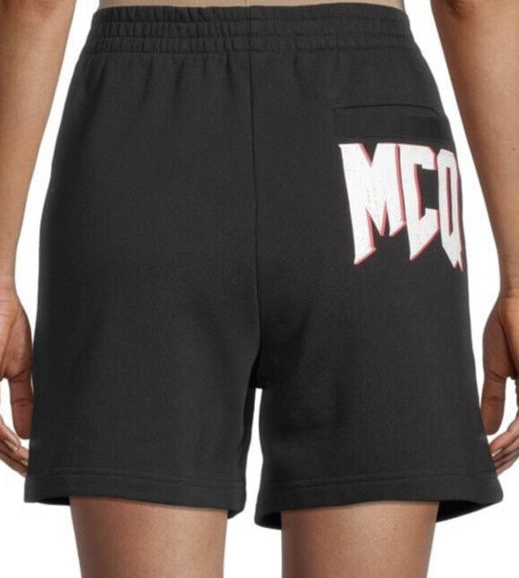 Alexander McQueen MCQ Tour Logo Sweatshorts Shorts Black  L  Retail $285