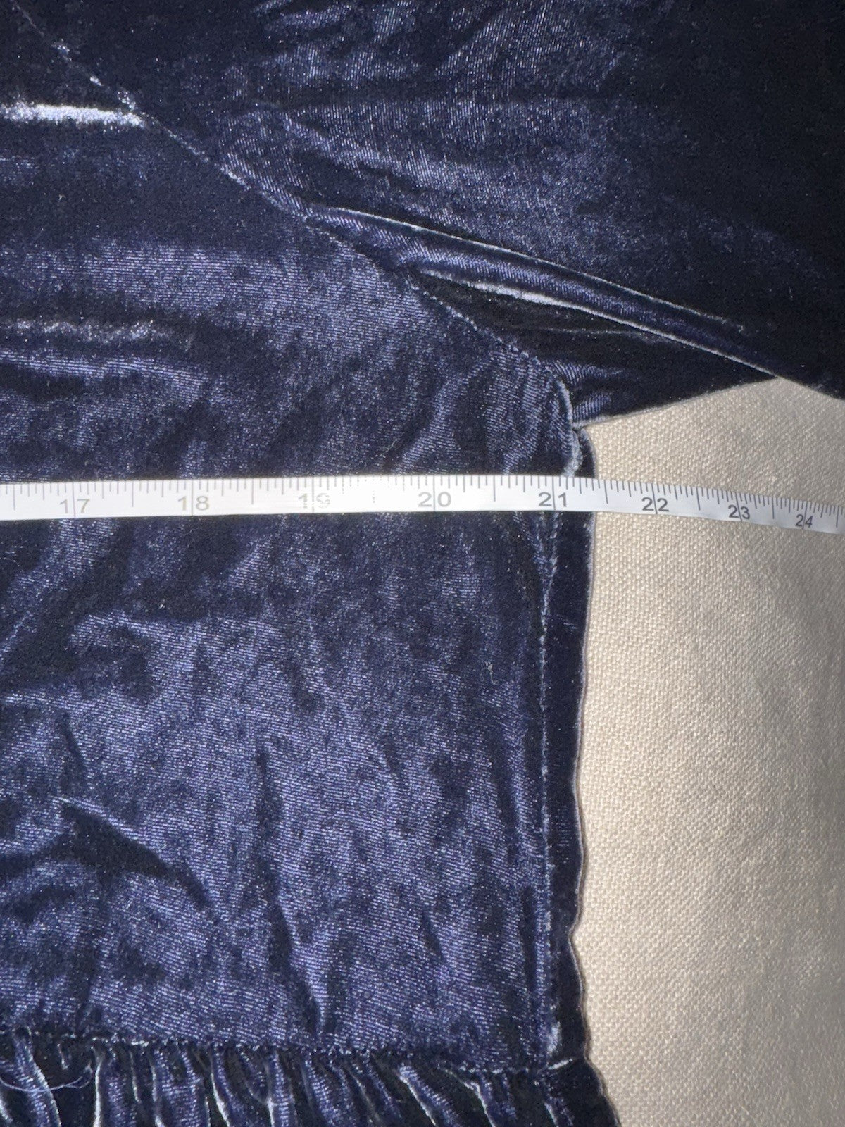 JOHNNY WAS L Dark Midnight Blue Velvet Midi Dress Tiered Embroidered Maxi Johnny Was