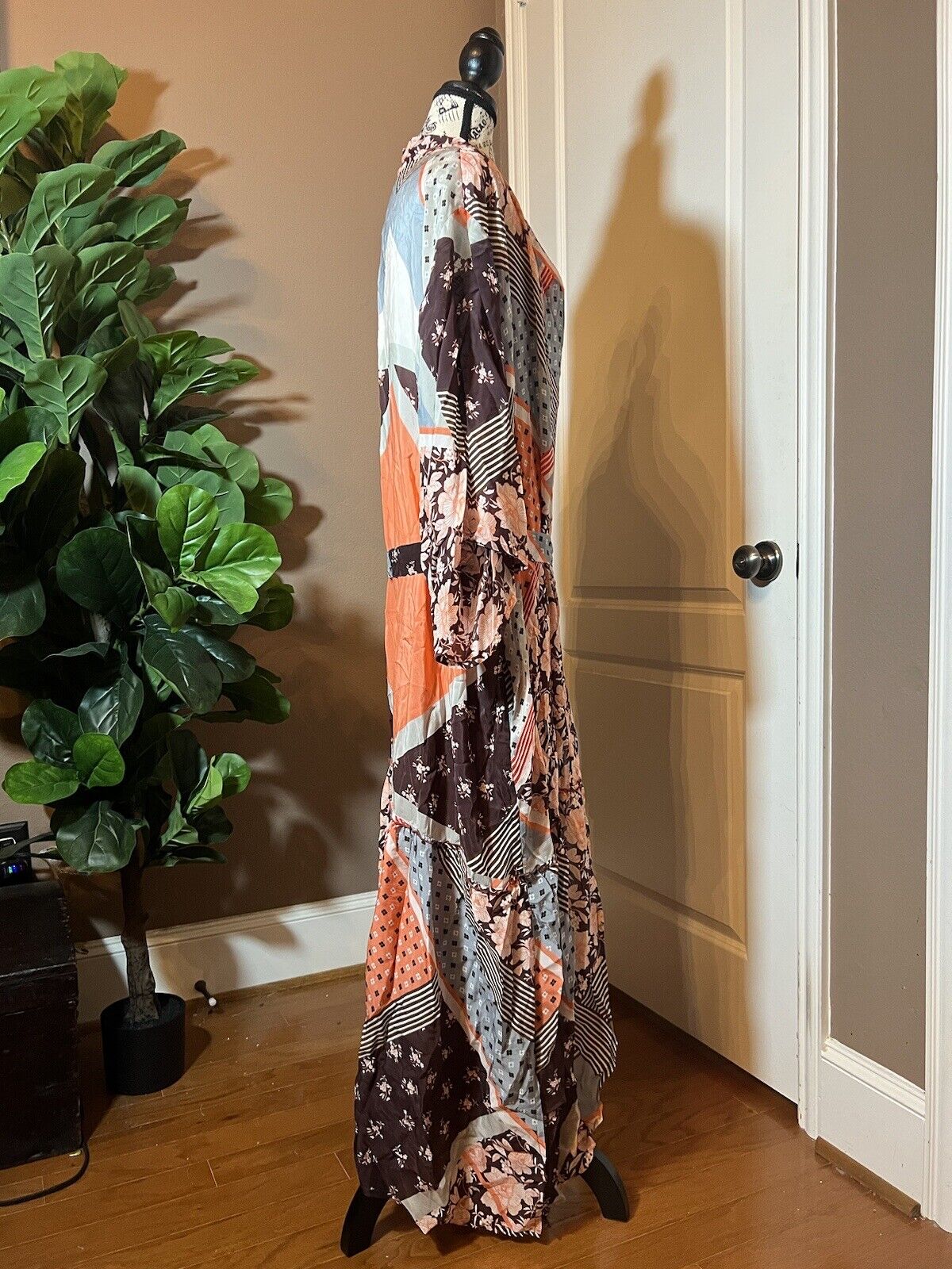 Johnny Was Sz XXL 2X Long Silky Duster Kimono    Full Length