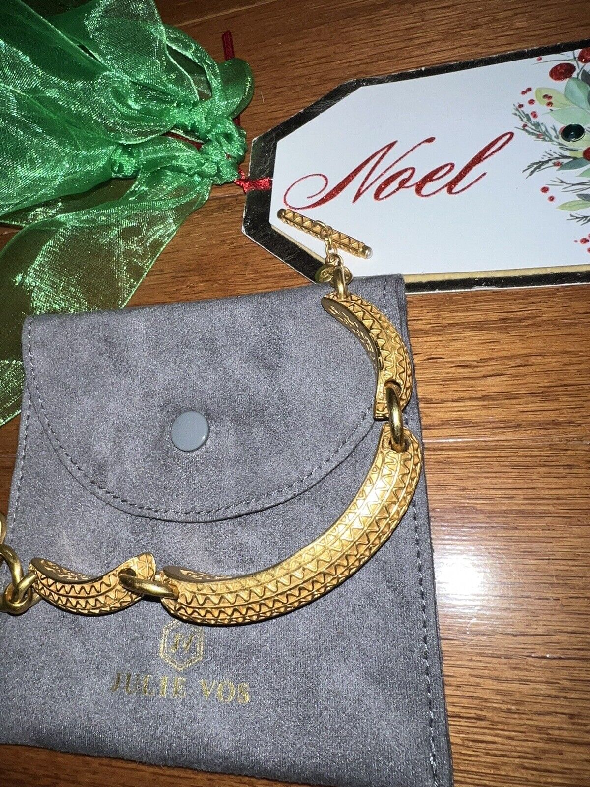 Gorgeous Julie Vos Toggle Link Bracelet 24k Gold Plate Retail $495