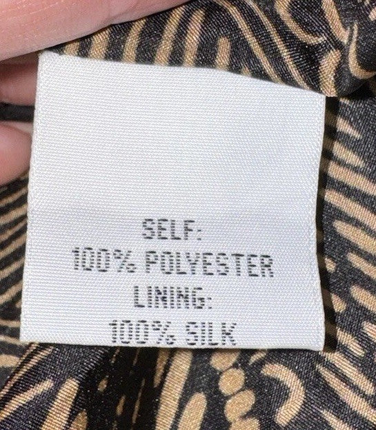 Johnny Was XL Faux Fur & Silk Tiger Stripe Long Length Coat Jacket Wrap Johnny Was