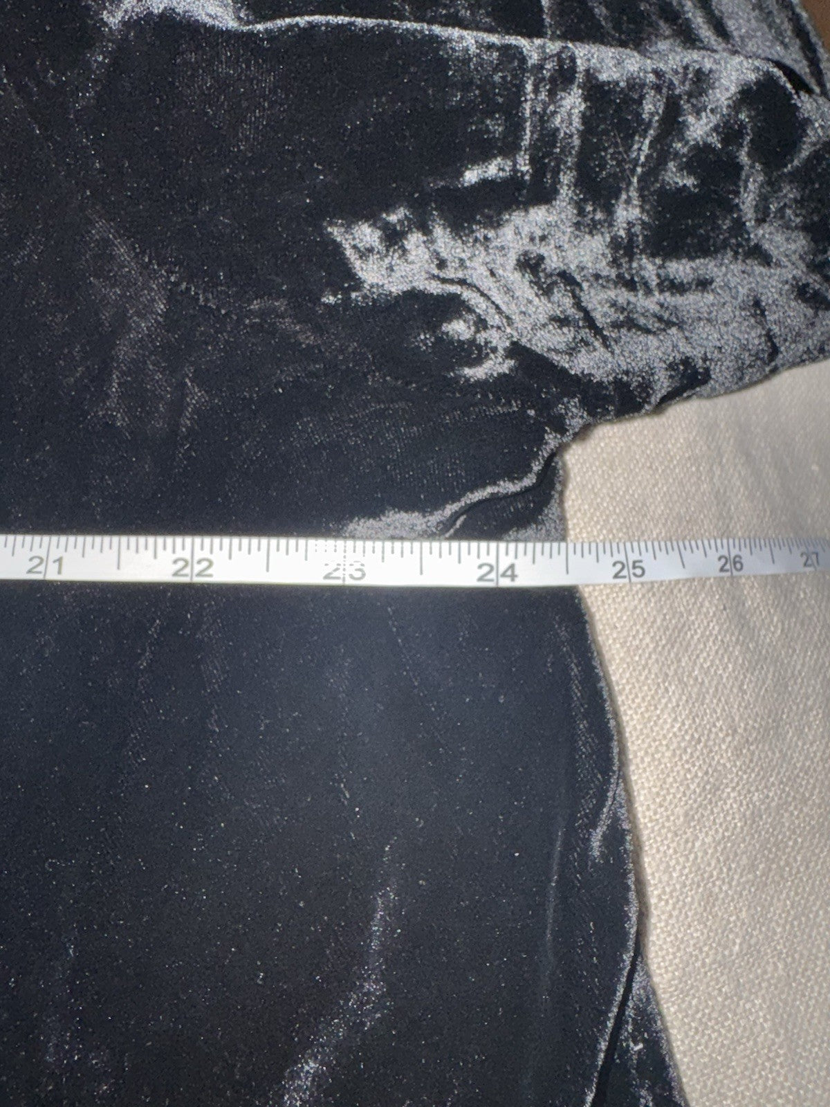 Johnny Was XL Black Velvet Kimono Wrap Cardigan Tonal Cross Embroidery Back Johnny Was