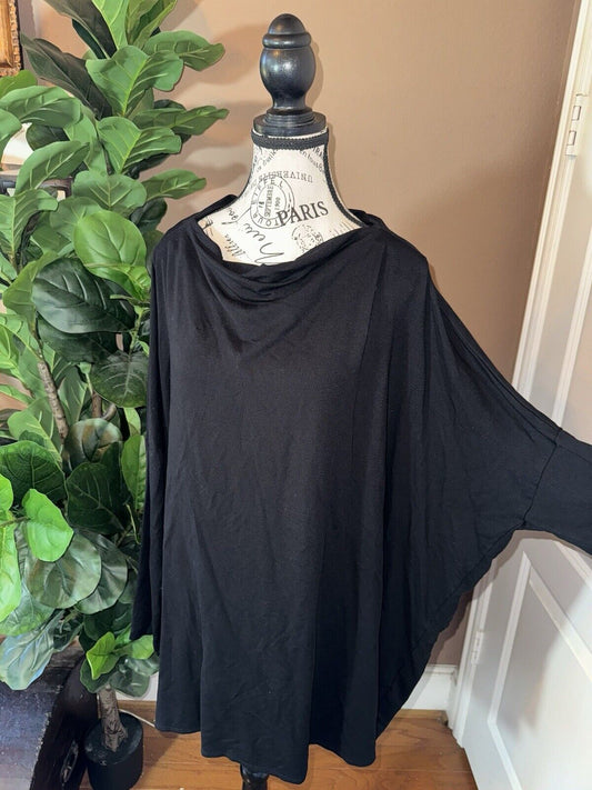 Bryn Walker Classic Black Dolman Sleeve Tunic Top Sz L Large  MSRP $178