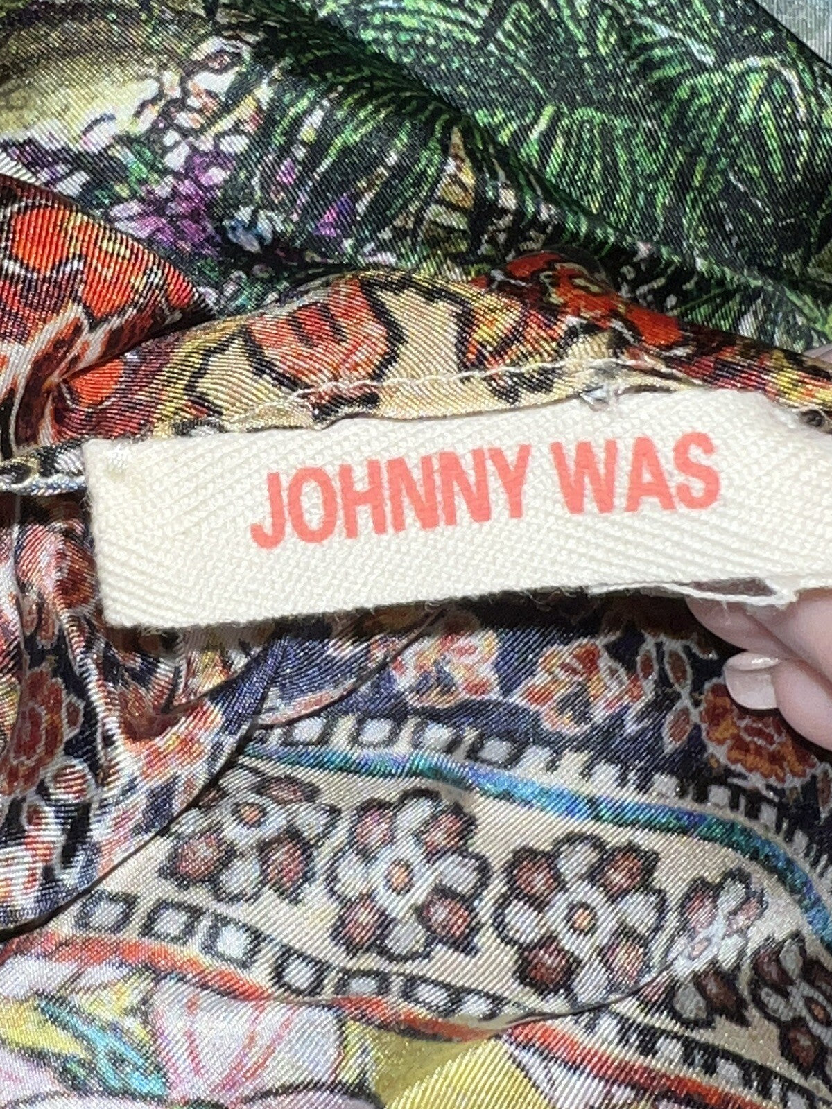 Johnny Was Silk Scarf Beautiful Condition Johnny Was