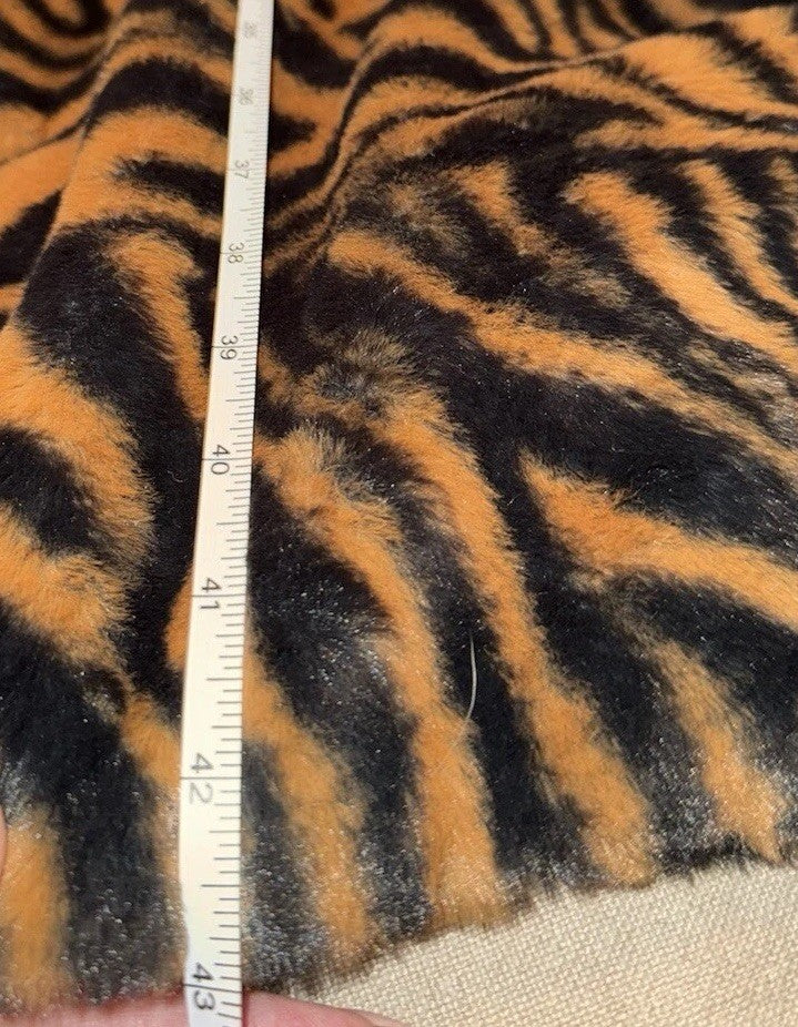 Johnny Was L Large Faux Fur & Silk Tiger Stripe Long Length Coat Jacket Wrap Johnny Was