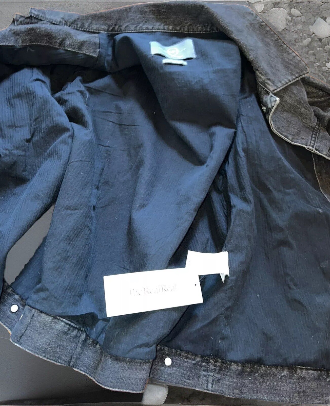 Alexander McQueen L Black Denim Trucker Jacket Coat Men/Women Italy 52 Authentic Alexander McQueen