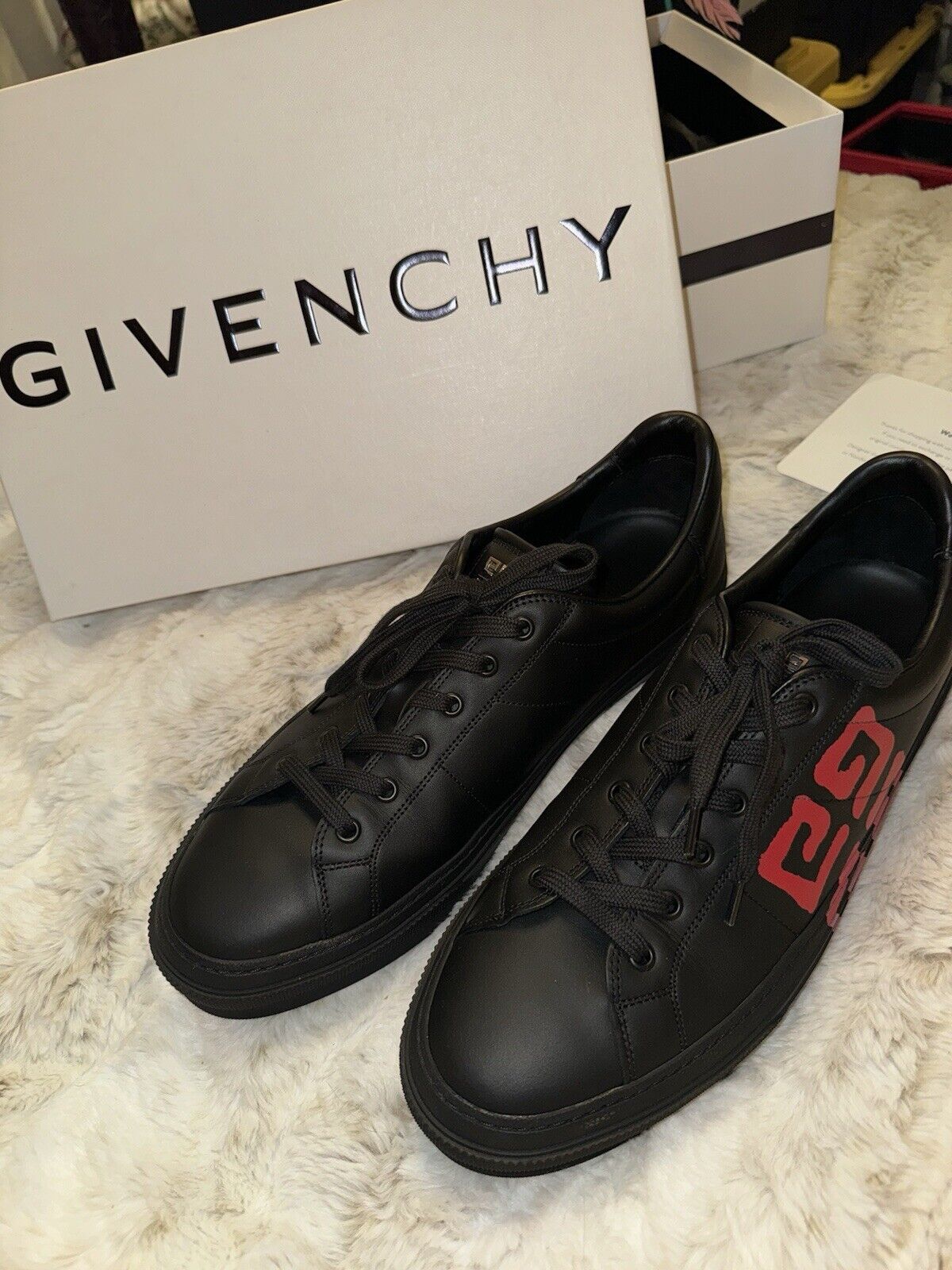 Givenchy x Josh Smith Black &Red City Sport Sneaker New Mens 13 (46) Nordstrom