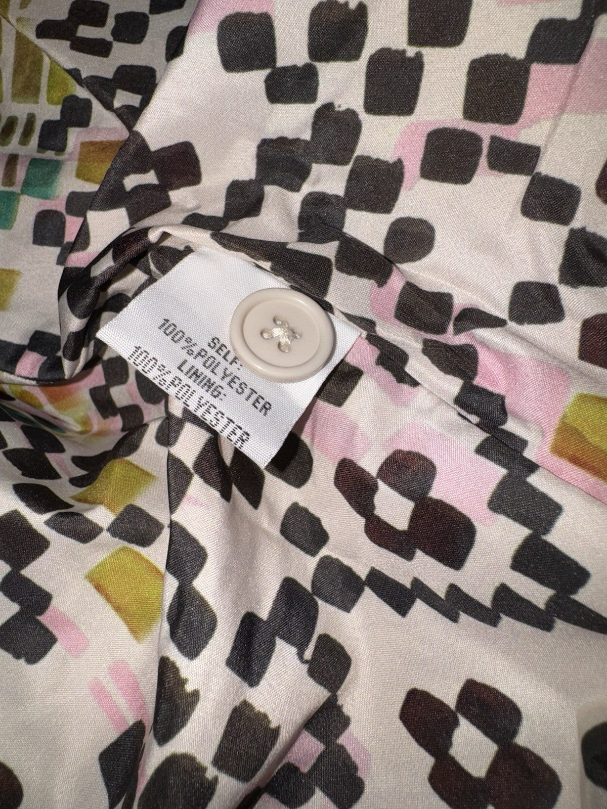 Johnny Was XL Ivory Quilted Jacket Dressy Field Coat Belted Button Up Johnny Was