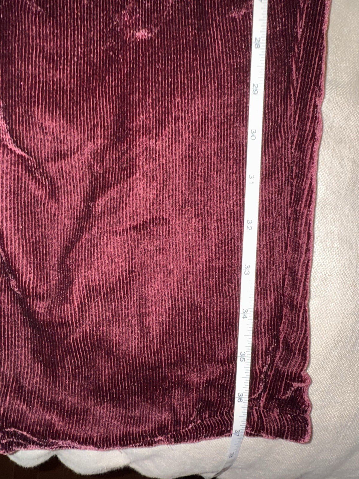 Johnny Was XL Berry Red CorduroyVelvet Pants Stretch Waist Pull On $298 Ret Johnny Was