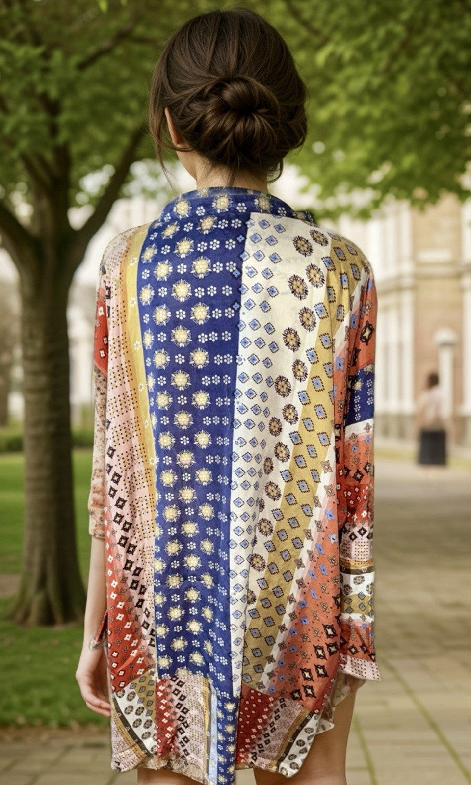 Johnny Was 3X 3XL 100% Silk Tunic Top Button Up Blouse Shirt Lightweight Cool Johnny Was