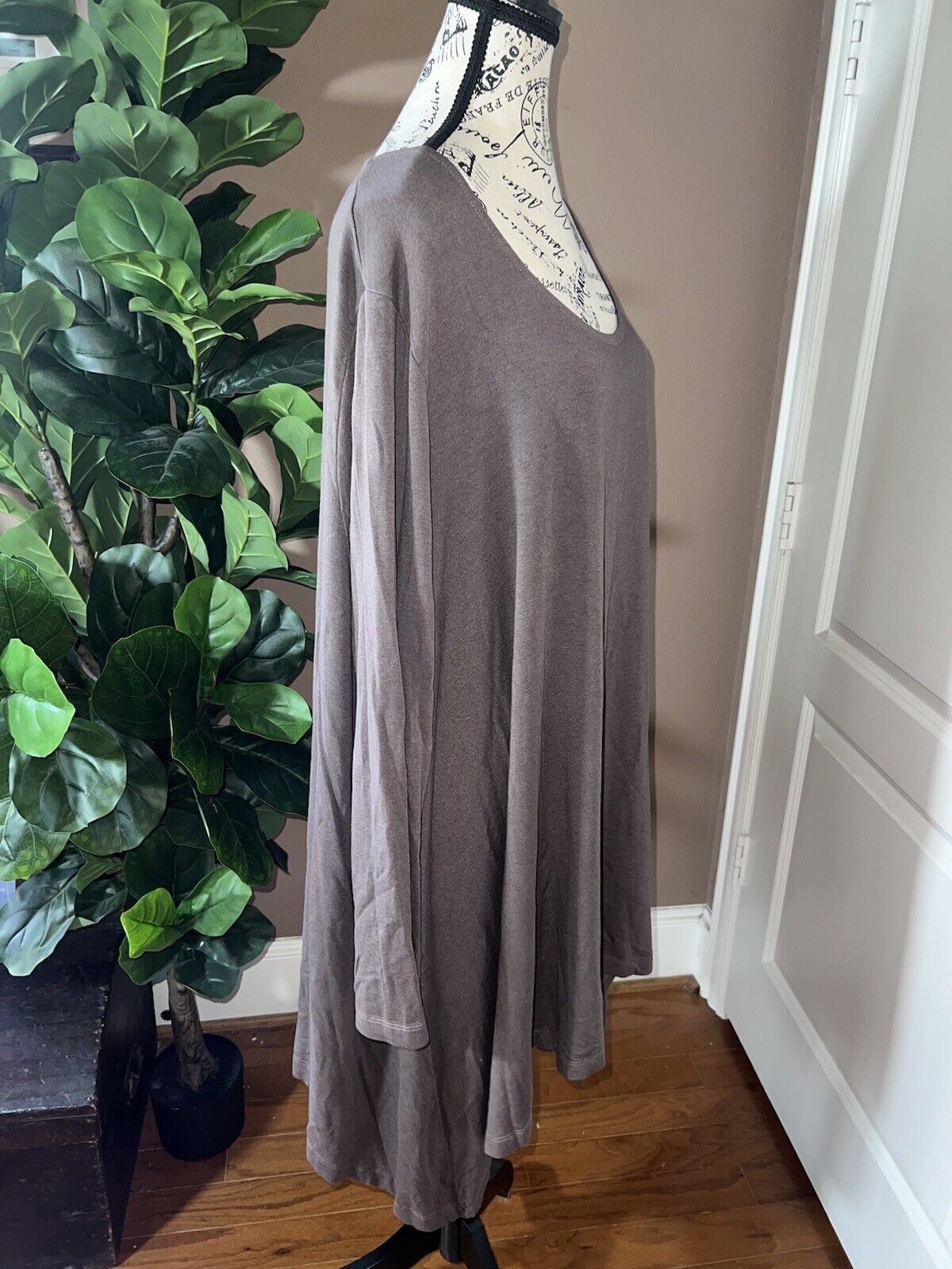 Bryn Walker Chocolate Brown Long Sleeve Tunic Top 2X 2XL XXL  MSRP $158