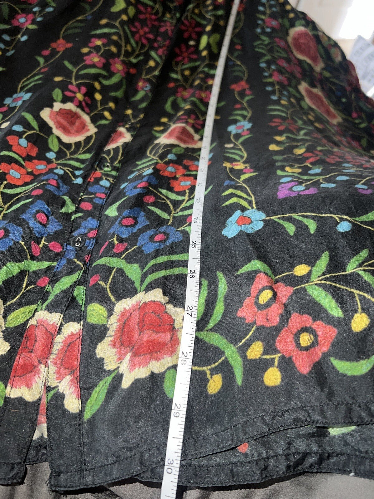 Silk Johnny Was Tunic Top PXXL Petite 100% Silk Soft & Flowy Floral Johnny Was