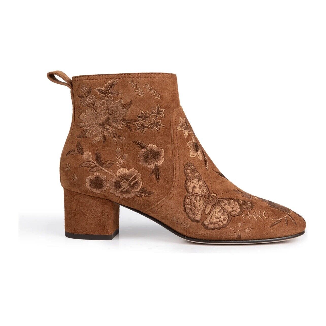 Johnny Was Taline Embroidered Boots/Booties Cognac  sz 6 Retail $495