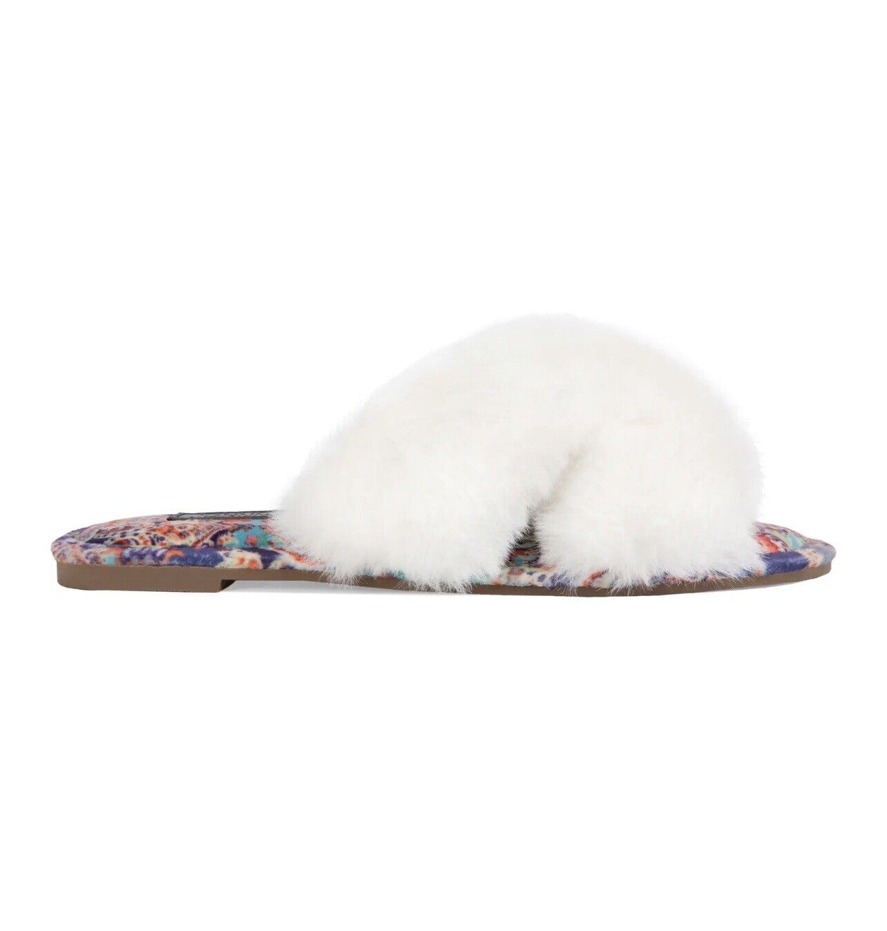 Johnny Was Indi X Faux Fur Slippers sz 6