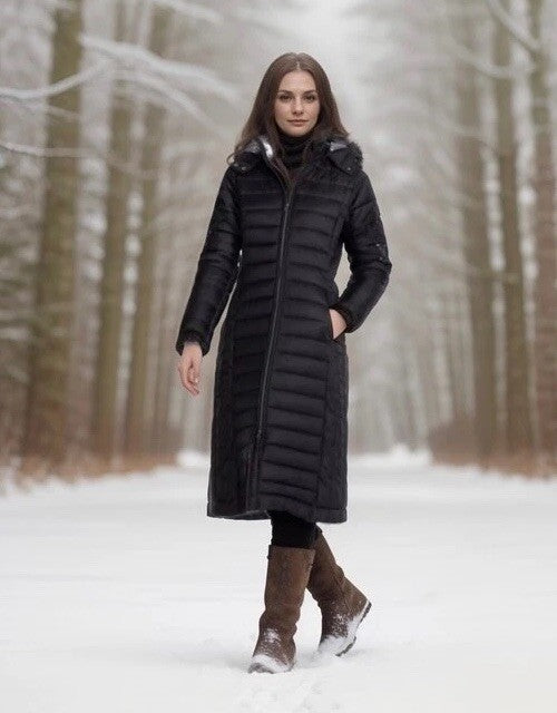 Johnny Was XL Black Puffer Coat Jacket Embroidery On Sleeves $598 Retail Johnny Was