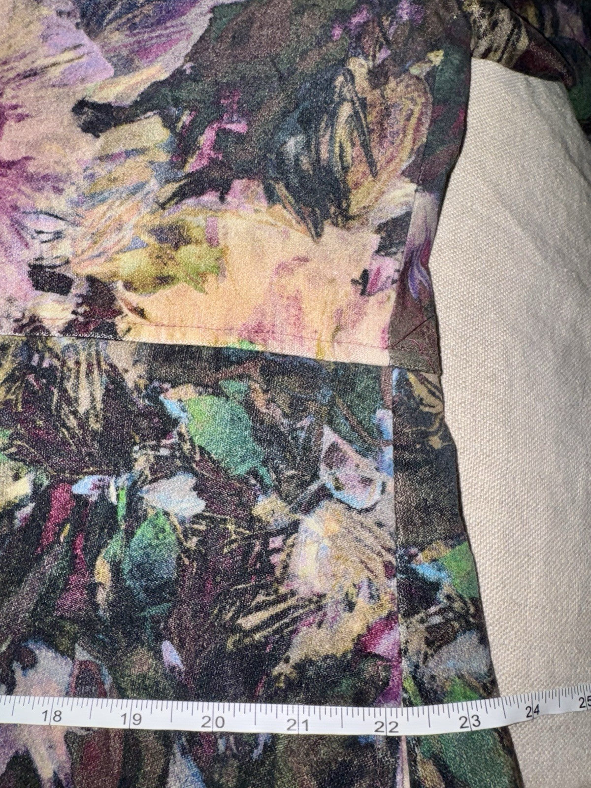 Johnny Was L Purple & Mauve Velour Military Jacket Trench Coat Silk Lined Johnny Was