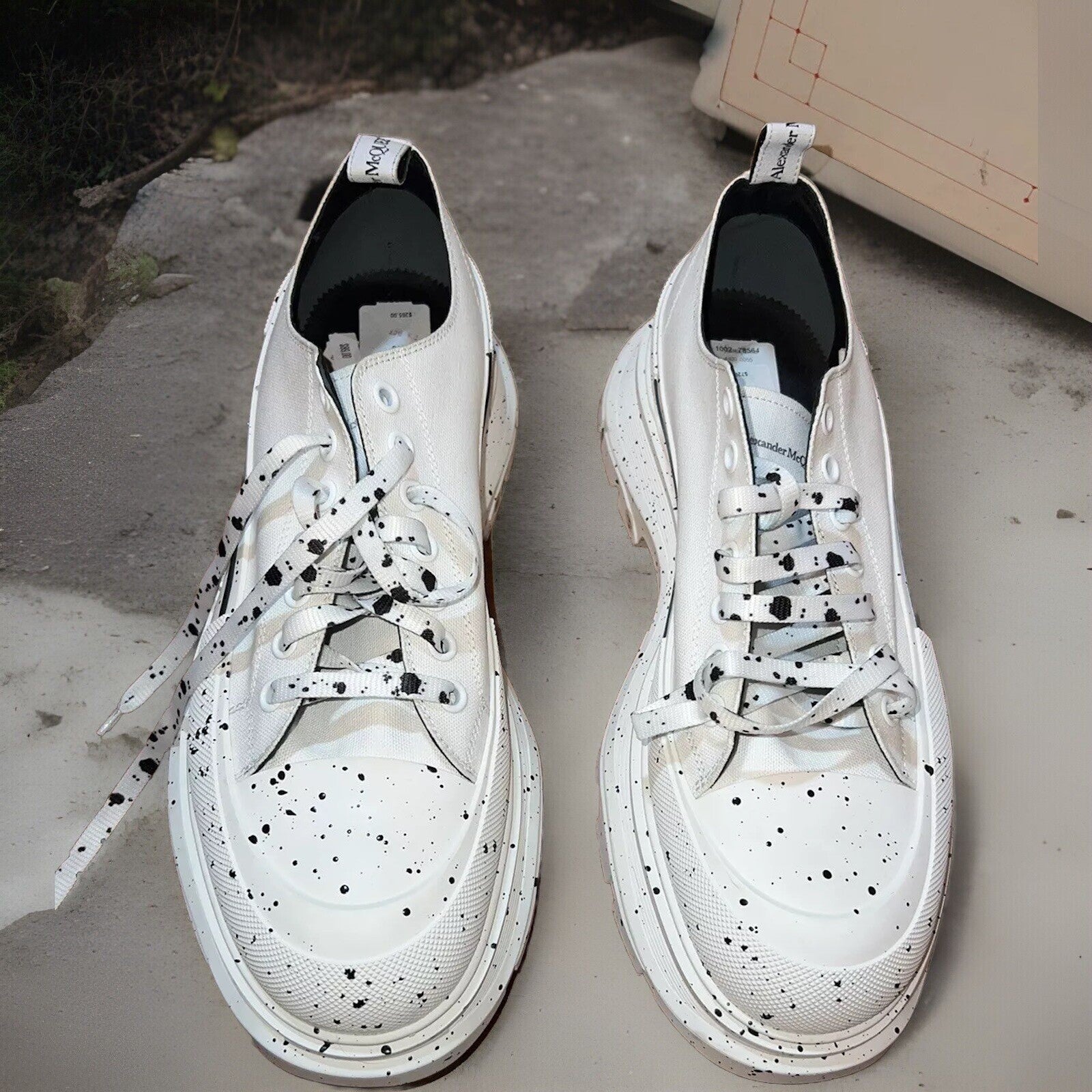 Alexander McQueen Tread Slick Speckled Sneakers  Retail $720 sz 49 US 16 3 Alexander McQueen