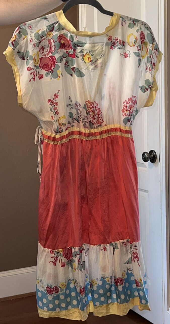 Johnny Was 100% Silk Tunic Top Or Mini Dress Summery!  Sz M