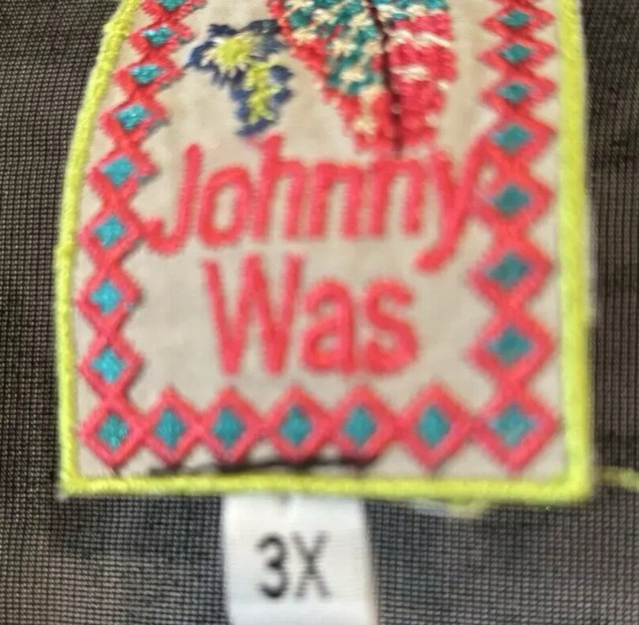 Johnny Was 3X Plus Black & Red Velvet Kimono Wrap Floral Cardigan Jacket Johnny Was