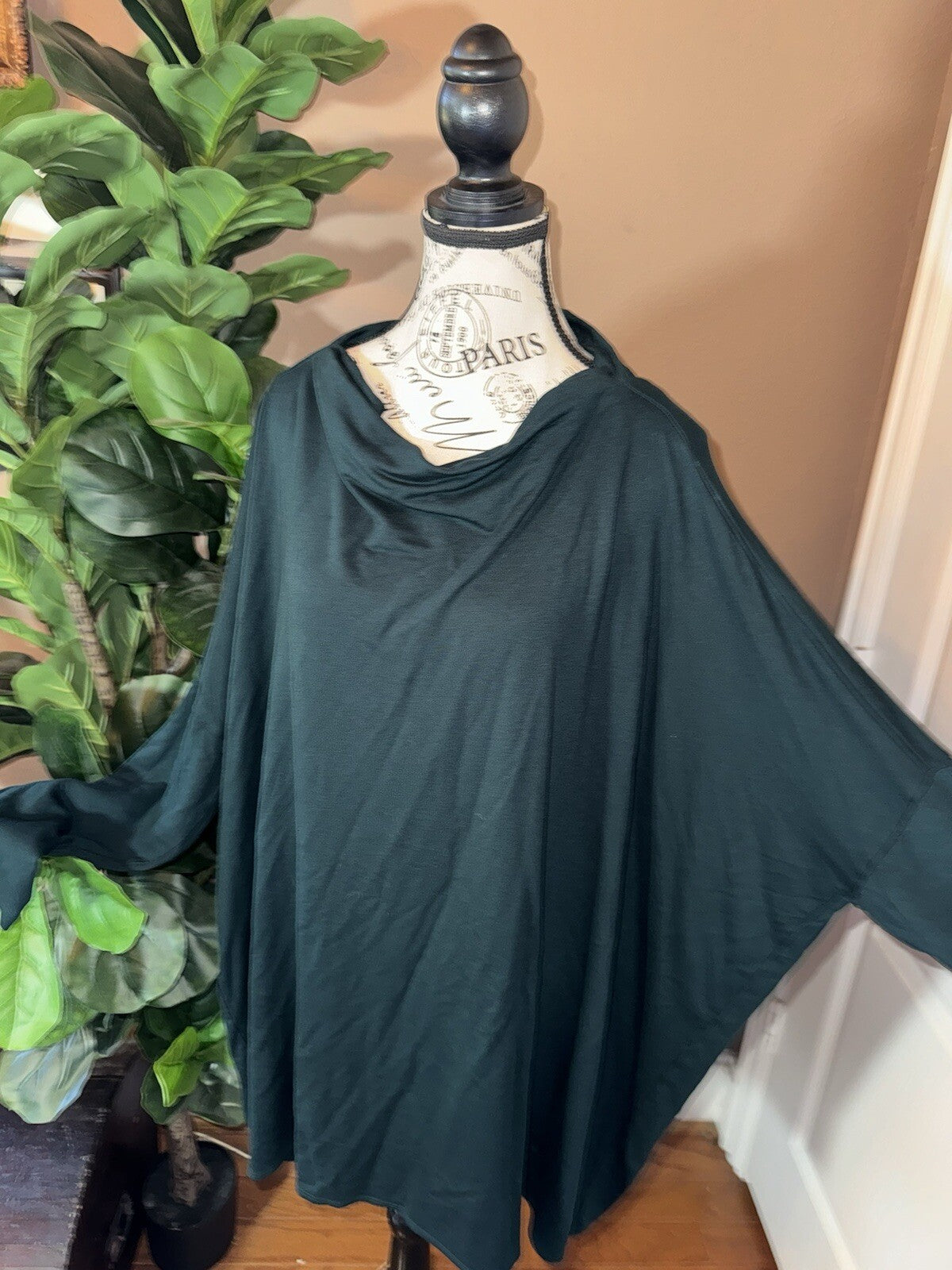 Bryn Walker Forest Green Dolman Sleeve Tunic Top XL Oversized  MSRP $178 Bryn Walker