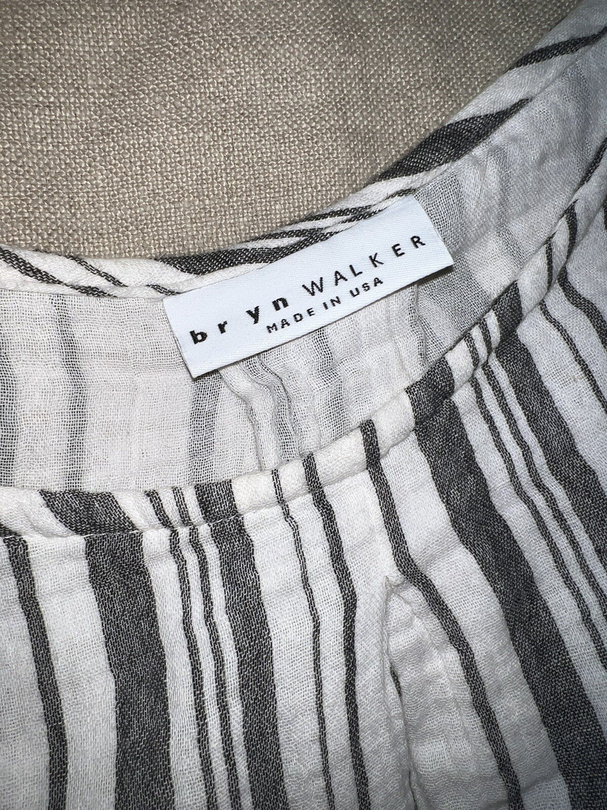 Bryn Walker Black & White Kimono Sleeve Tunic Top Mini Dress 2XL  $198 Bryn Walker