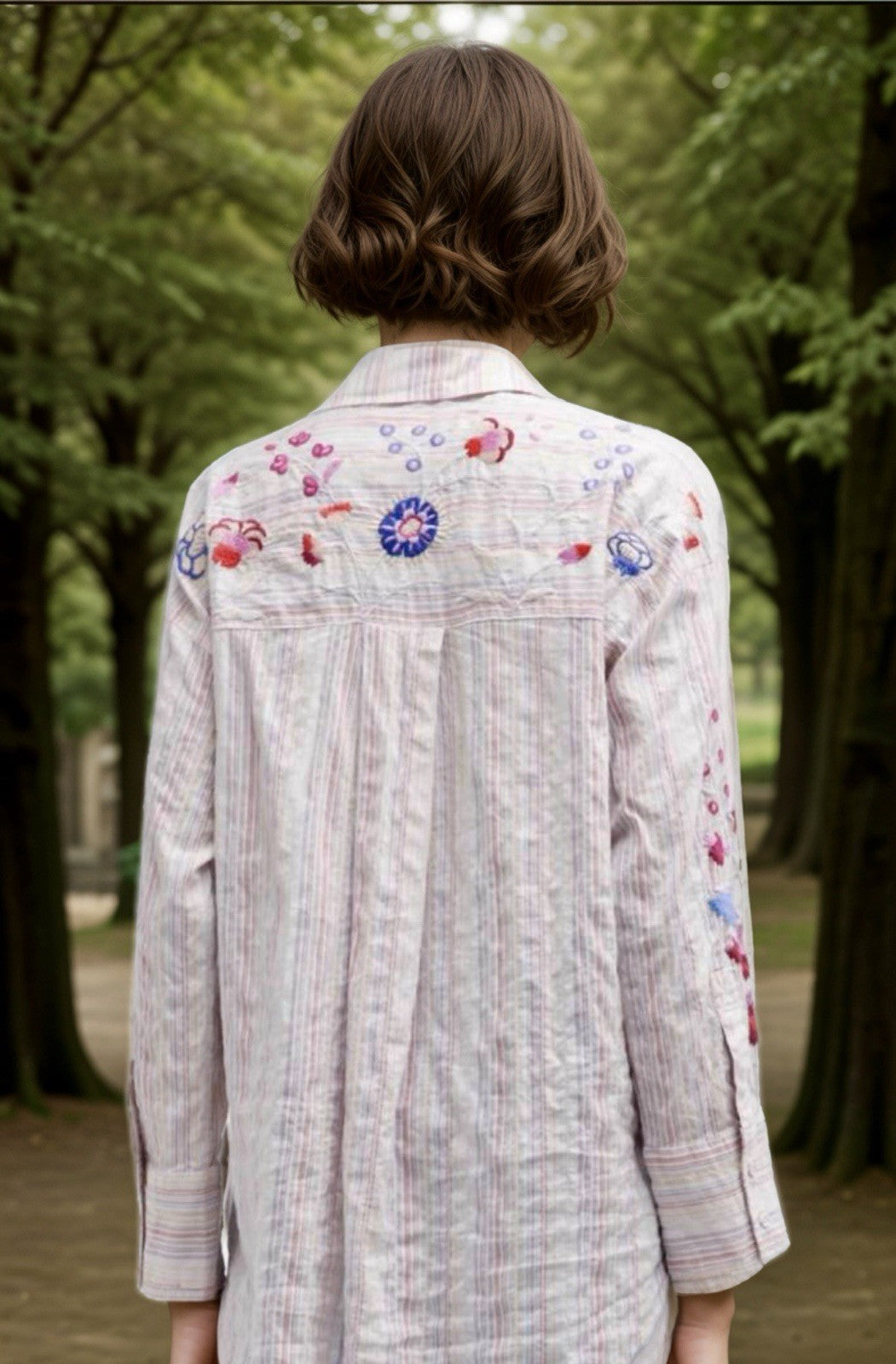 Johnny Was 3x Plus White Pink Button Up Blouse Tunic Top Shirt Lightweight Cool Johnny Was