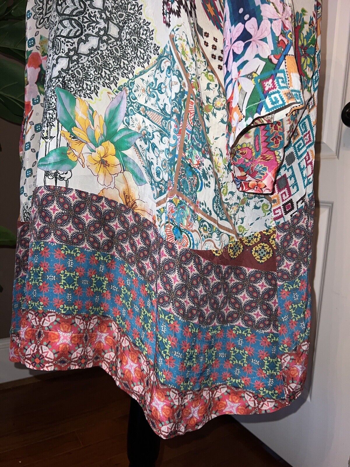 Johnny Was L Large Silky Kimono Top Gorgeous Great Condition