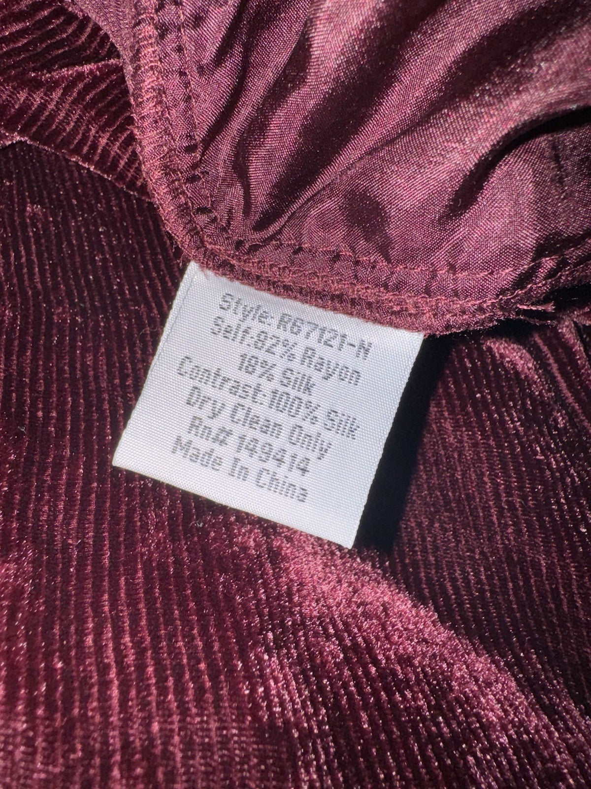 Johnny Was XL Berry Red CorduroyVelvet Pants Stretch Waist Pull On $298 Ret Johnny Was