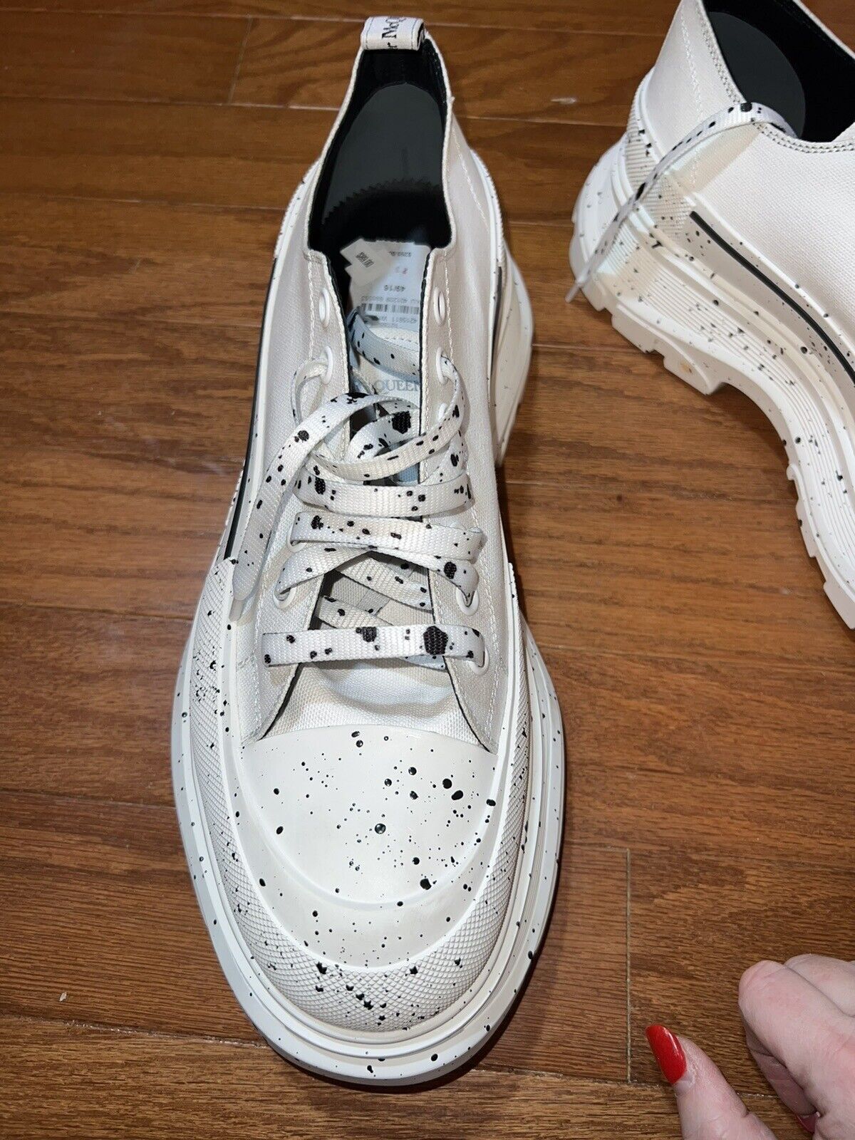 Alexander McQueen Tread Slick Speckled Sneakers  Retail $720 sz 49 US 16 5