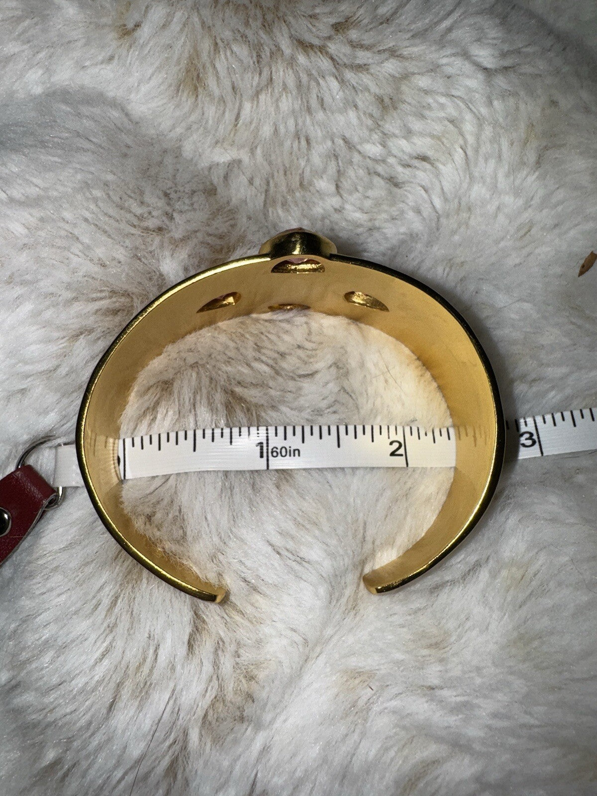 Julie Vos Iridescent Pink Two Tone Band Cuff Bracelet 24k Gold Plated Julie Vos