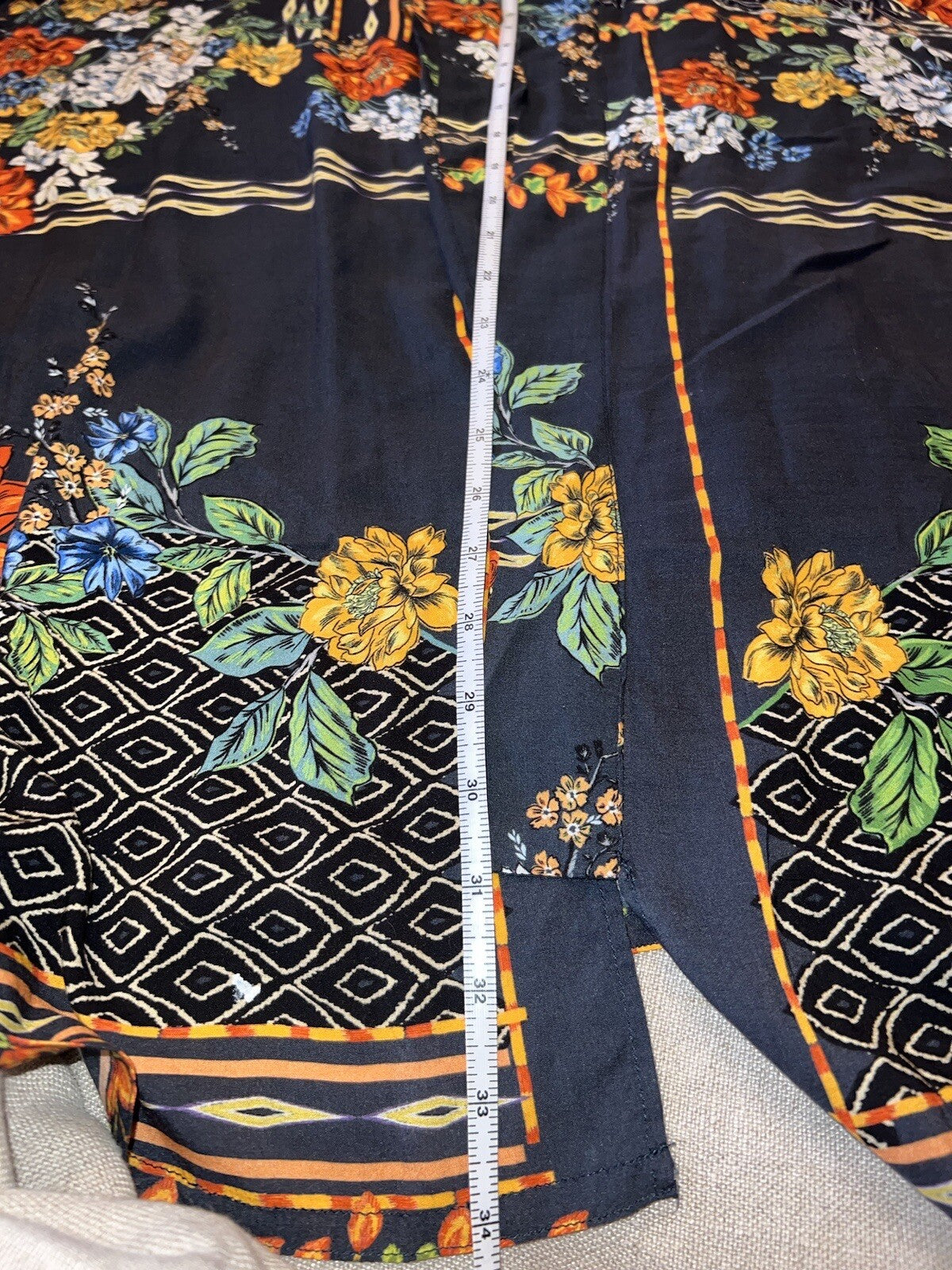 Johnny Was Kimono L Large Floral Wrap Lightweight Soft Floral Oversized Johnny Was