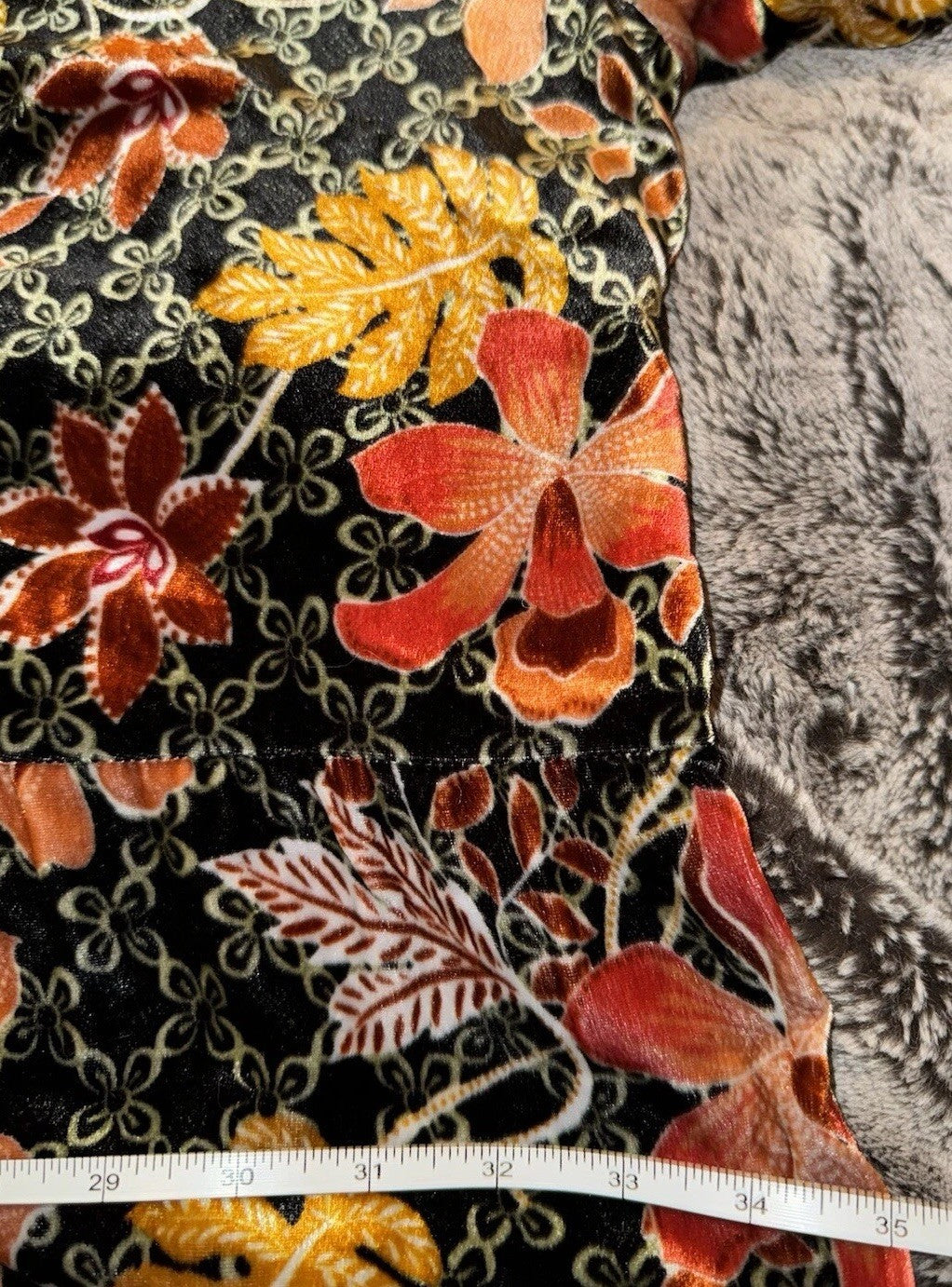 Johnny Was 3X Velvet Mini Dress Tiered Fall Colors Babydoll Beaded Tassels Johnny Was