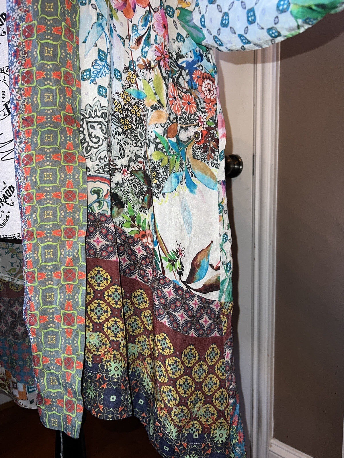 Johnny Was L Large Silky Kimono Top Gorgeous Great Condition Johnny Was