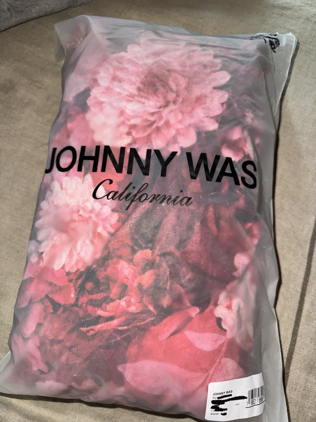 Johnny Was L Large Red Roses Zip Up Robe Bathrobe Housecoat Soft & Warm Johnny Was